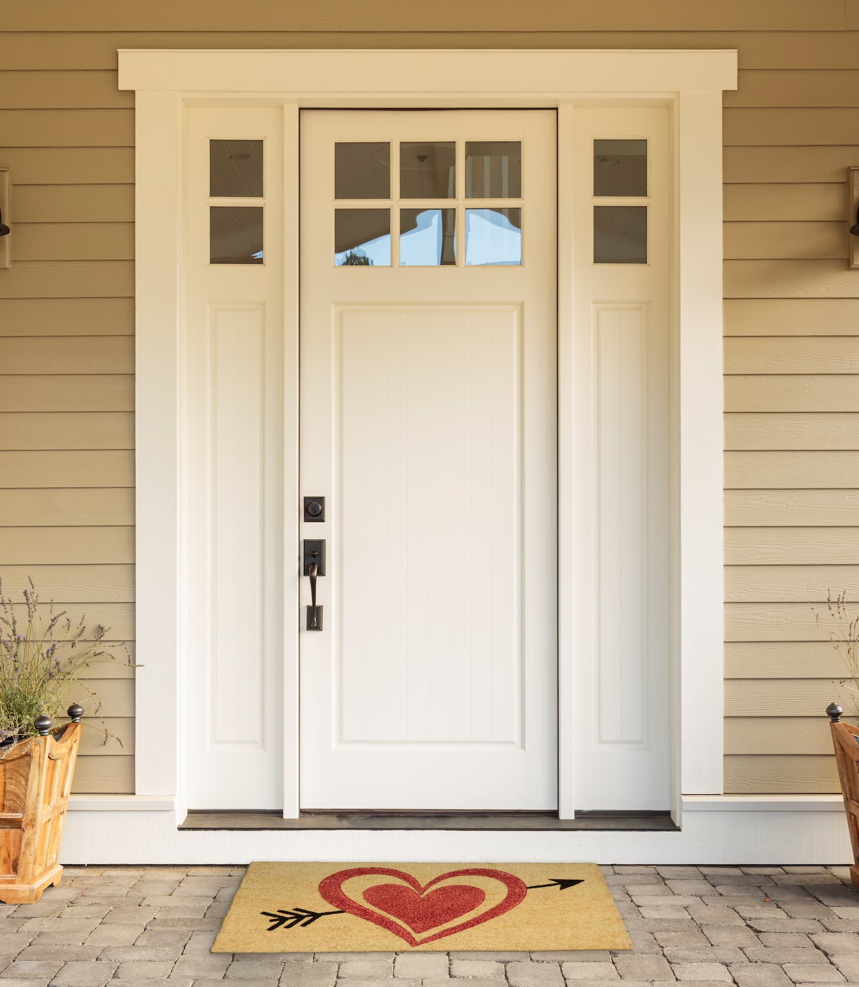 DII® Glitter Heart Bow & Arrow Doormat